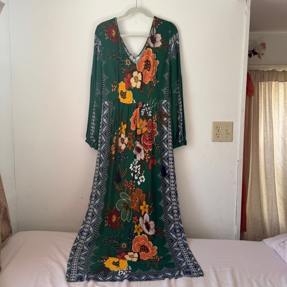 Philosophy Size 12 Green Dress with Floral Pattern - Picture 3 of 11
